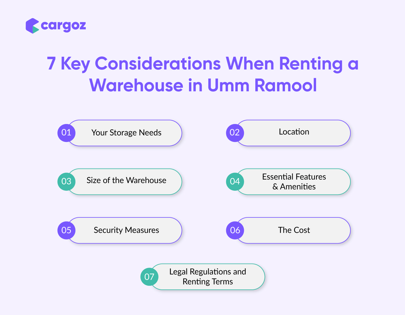 Top factors businesses must check before renting a warehouse in Umm Ramool